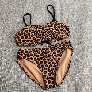 Art Class Girls Leopard Print Bikini XL 14